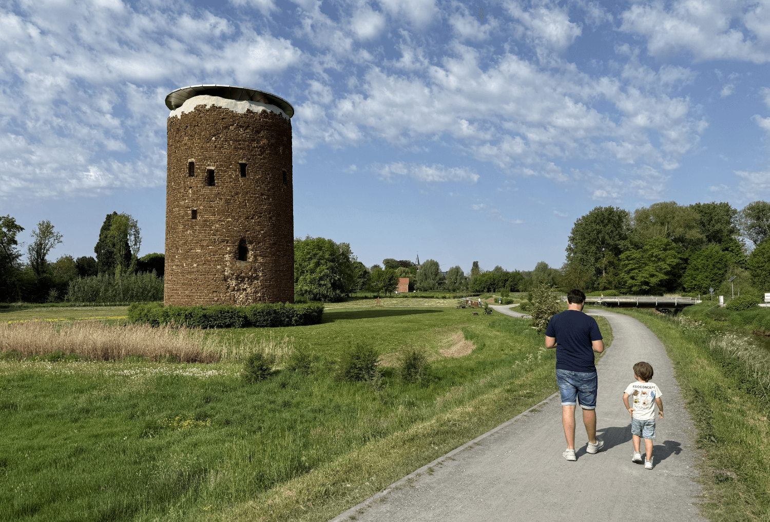 Uitzicht hageland met kinderen