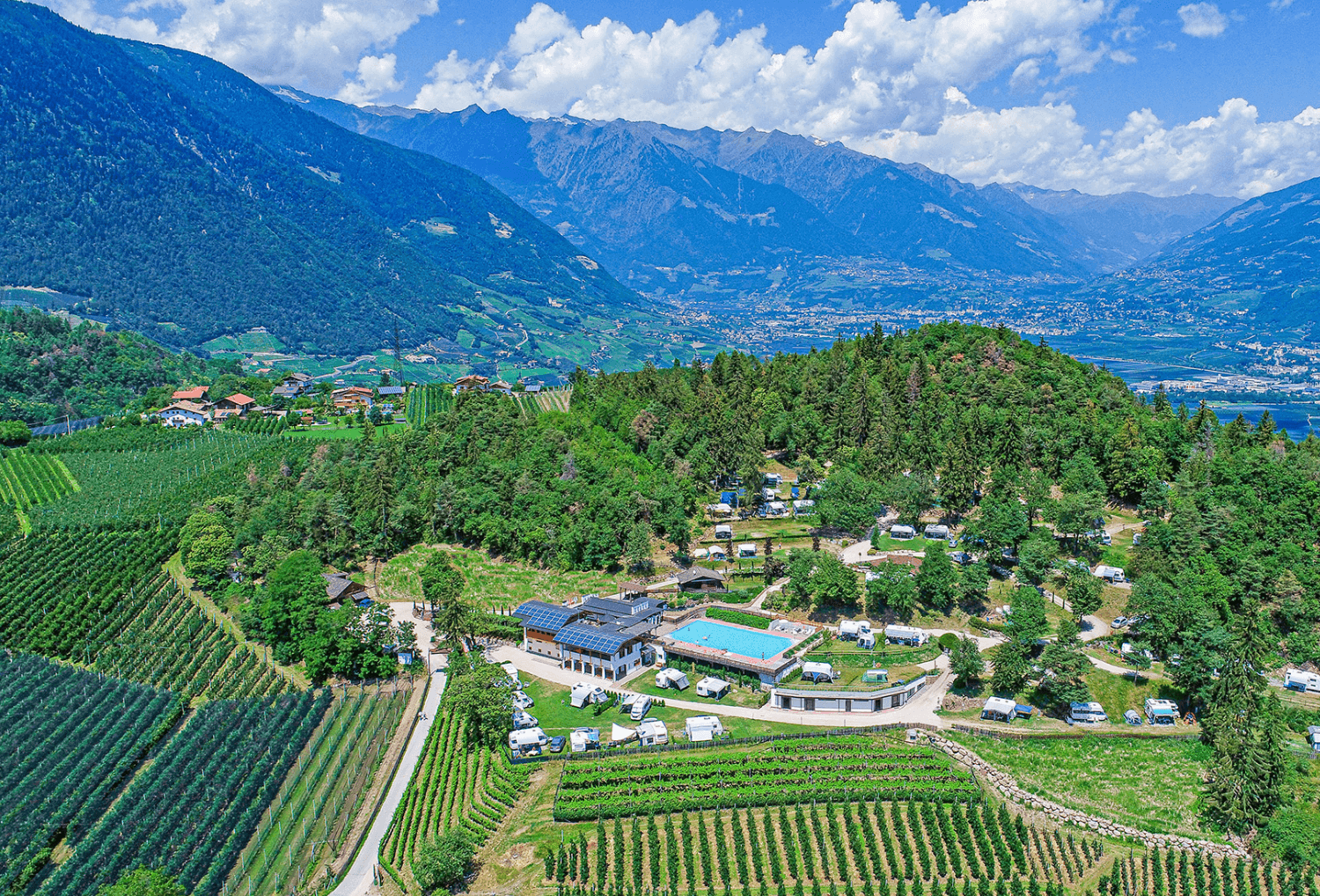 Alpinfitness Waldcamping Völlan uitzicht