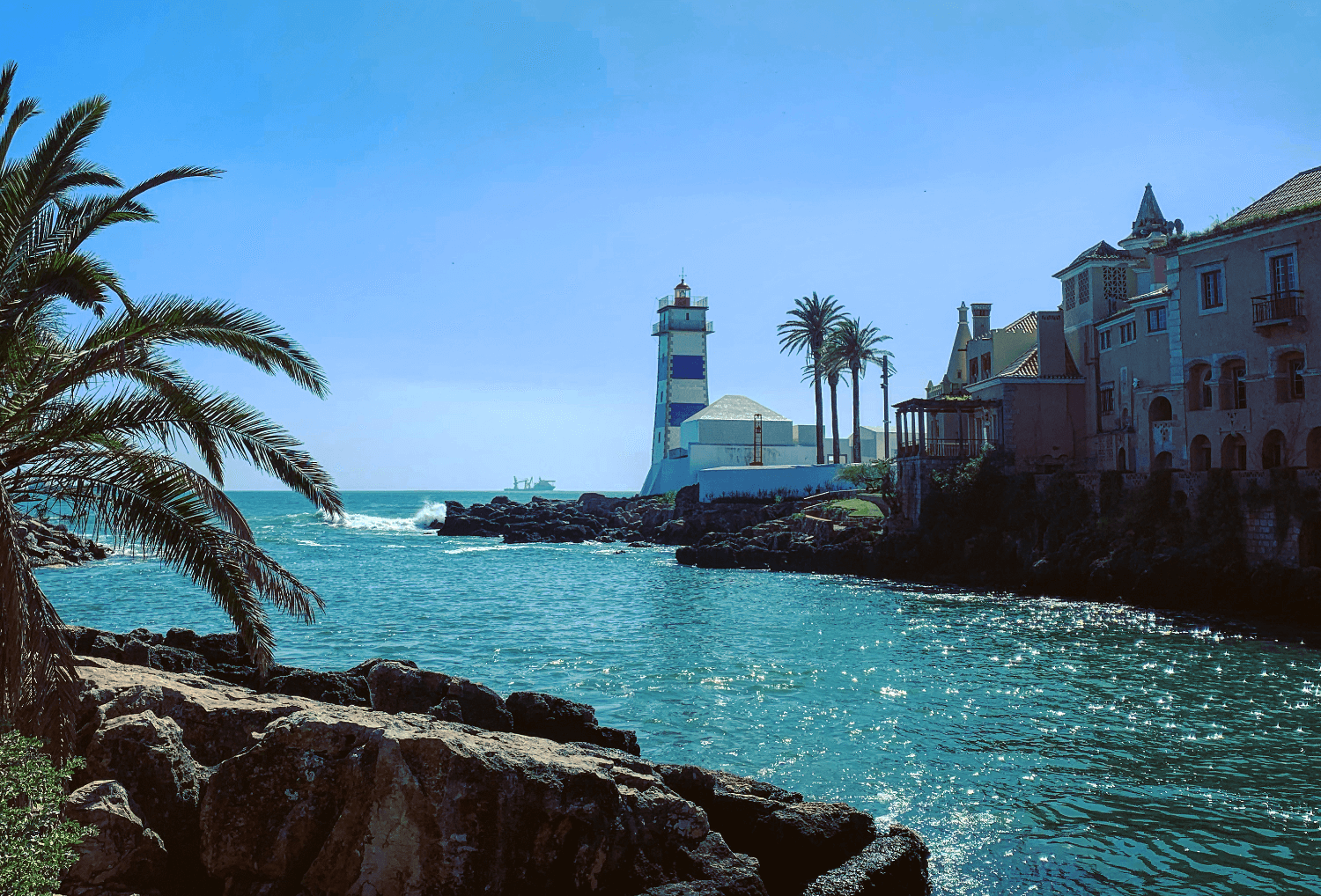 Uitzicht op zee van Lissabon