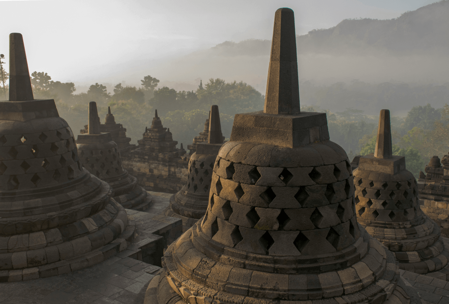 uitzicht over Borobudur