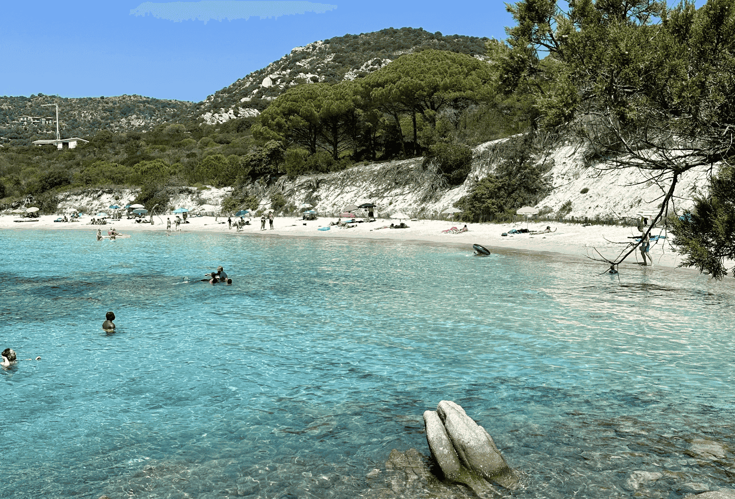 Plage de Roccapina strand in Corsica 