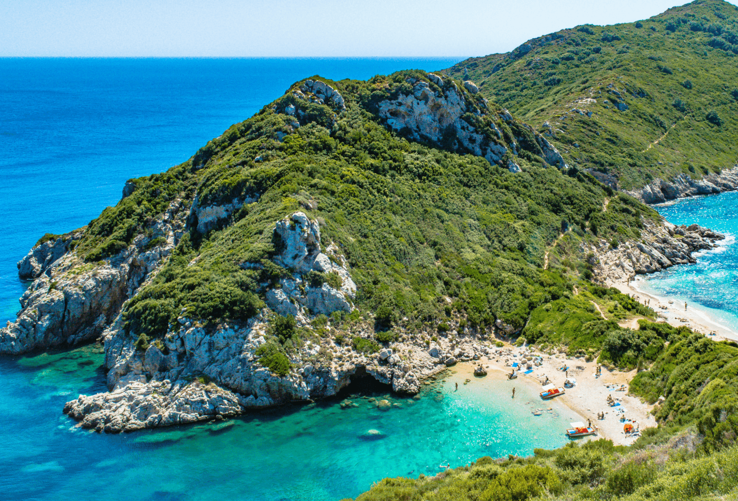 Uitzicht over het Griekse eiland Corfu