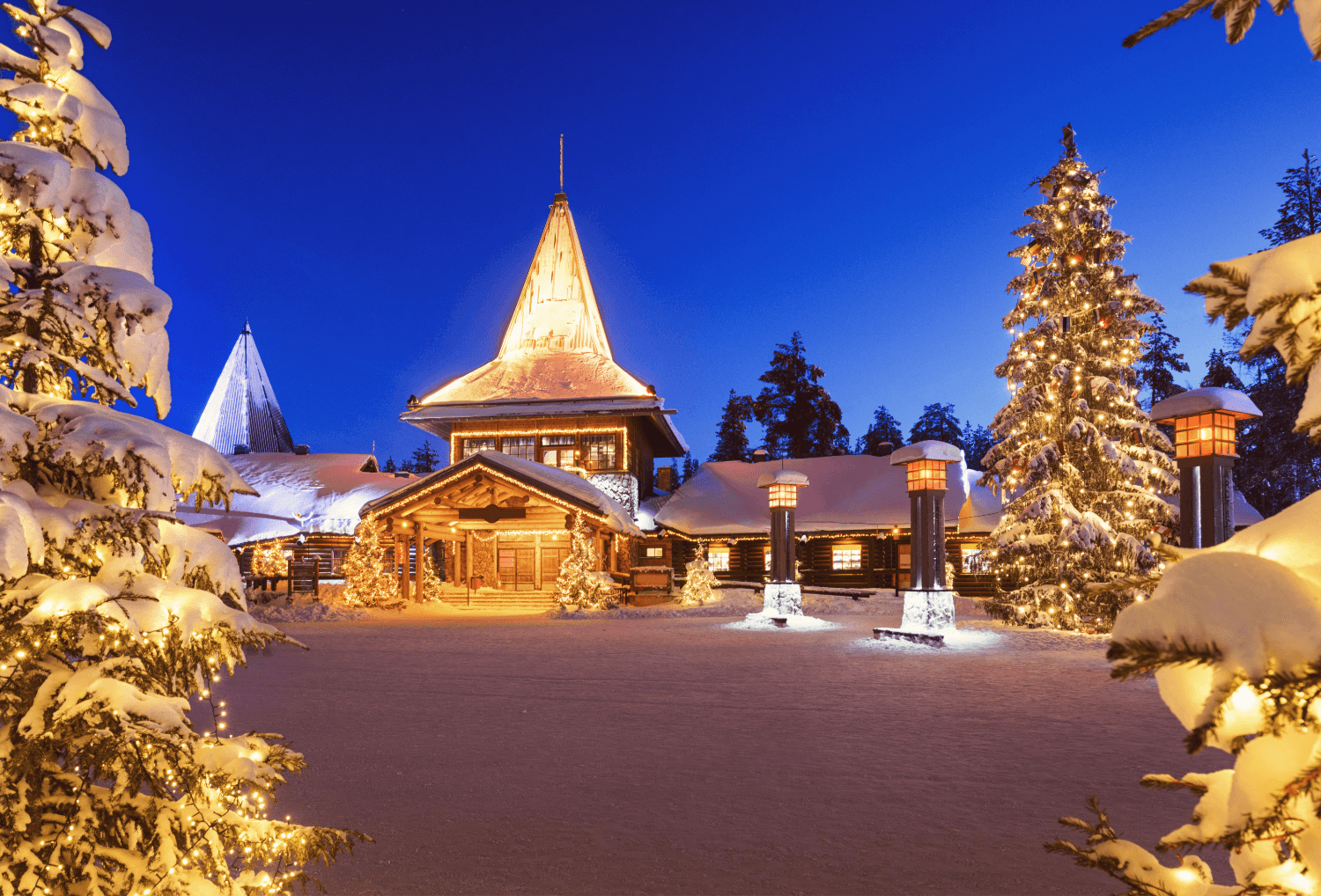 Kerstvakantie sfeer met sneeuw