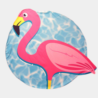 Strandlaken flamingo Ø 150